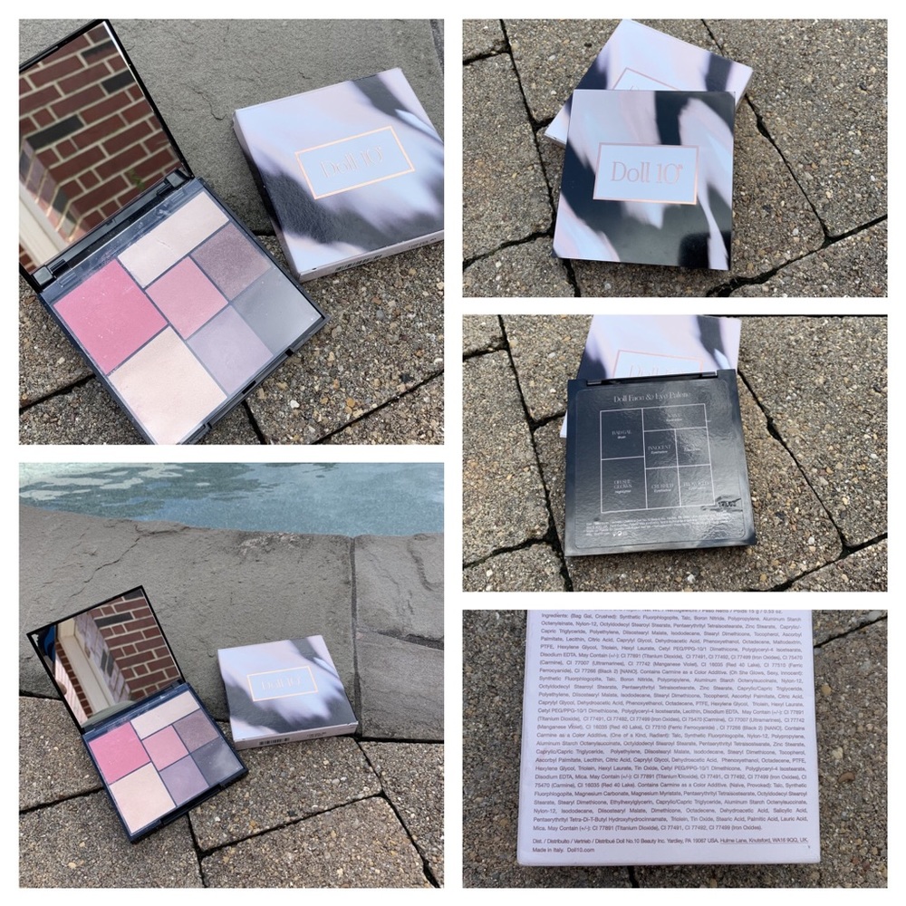Doll 10 NEW Pallete Eyeshadow & Highlighter With Mirror NWT Doll 10